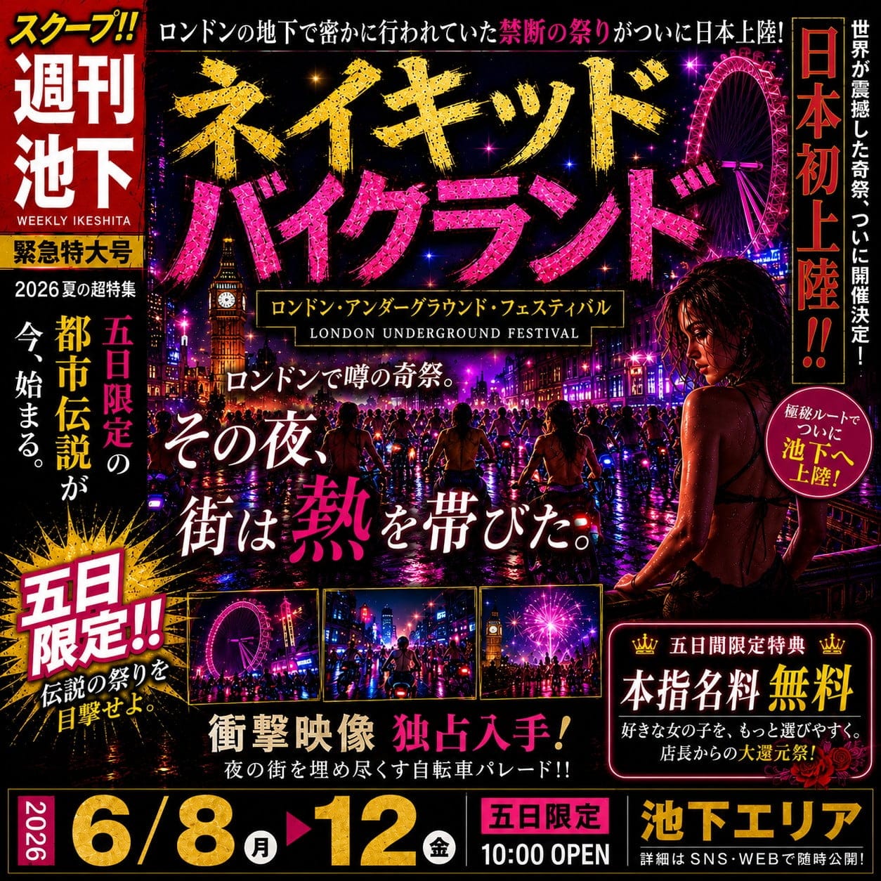 「60分 8,500円(税込)ネイキッド バイクランド！」06/15(月) 11:42 | ドMな団地妻 名古屋・池下店のお得なニュース