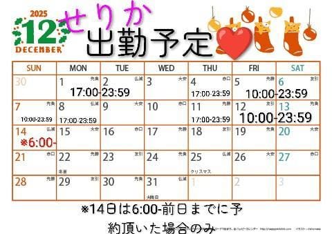 「出勤予定❤️」11/14(金) 20:01 | 【せりか】恋人感溢れる癒し系美人の写メ